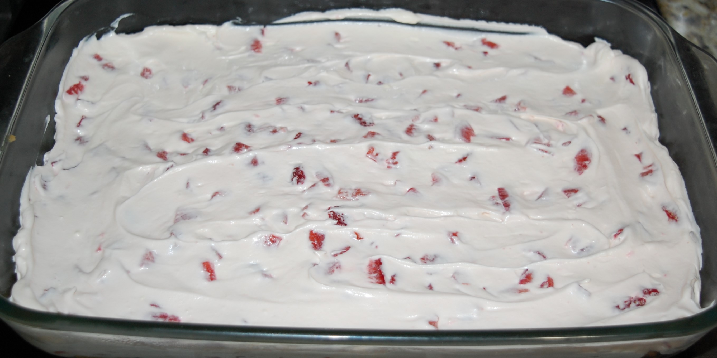 No Bake Strawberry Jello Lasagna - StolenRecipes.net